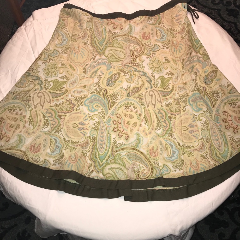 Green Printed Skirt